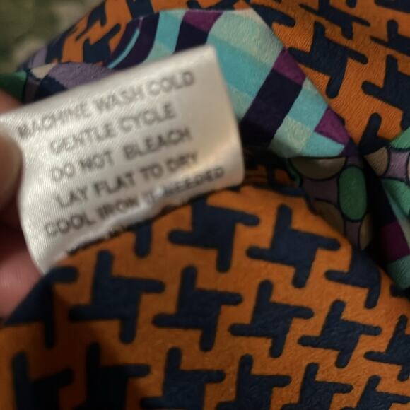 Isle By Melis Kozan Mixed Print Eclectic Artsy Boho Relaxed Tunic Button Top L - Picture 7 of 7